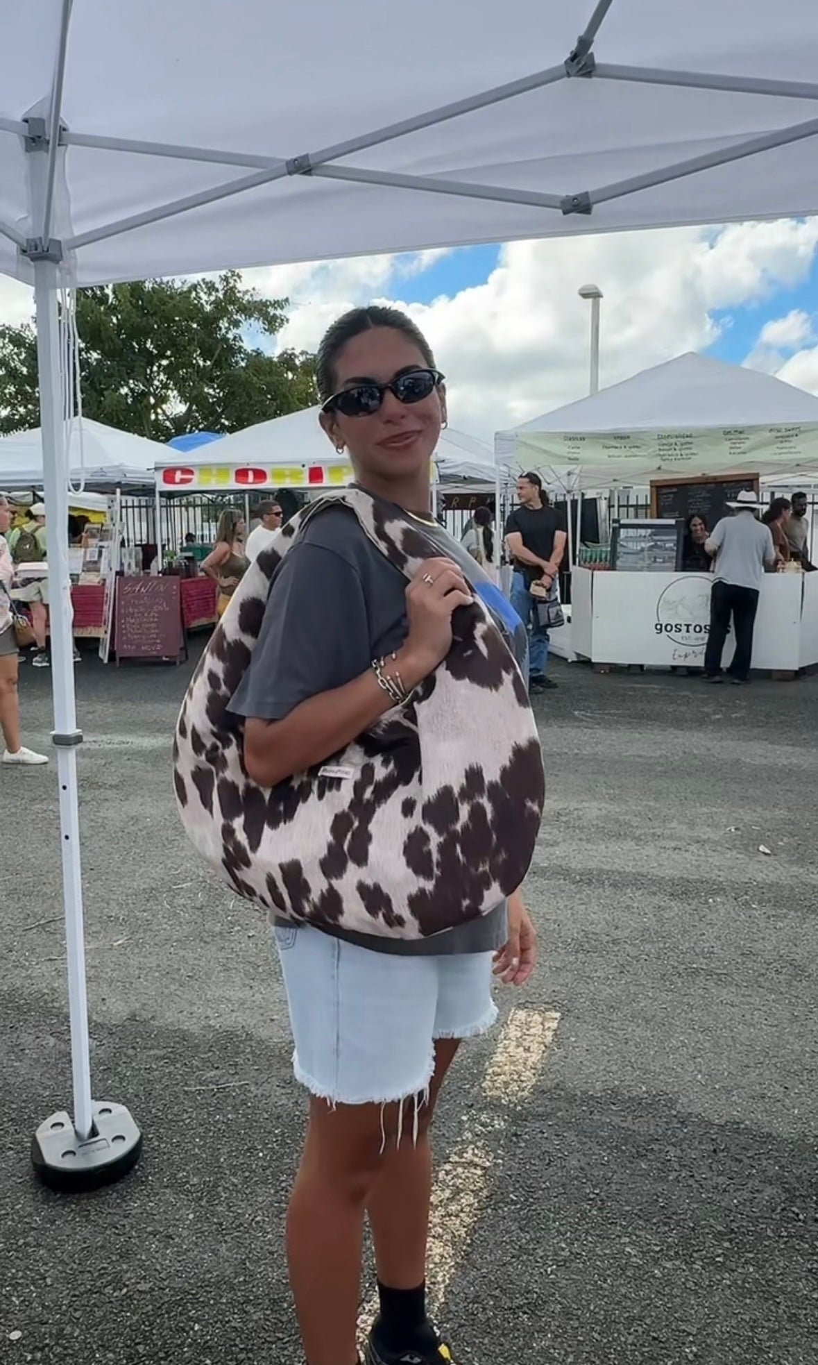 Cow Print Hobo Bag Large – Solana Studio